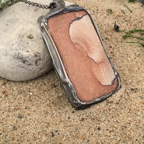 Handmade Jewelry Jewelry - Handcrafted Sandstone Necklace, Handmade Necklace.